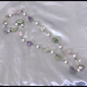 Gemstone & pearl necklace by Doghouse Pearls